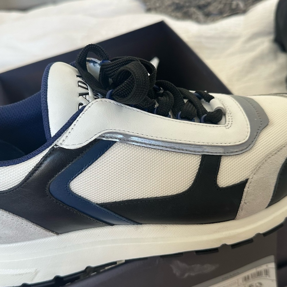 Prada Men's Black, White, and Gray Sneakers - Picture 3 of 15